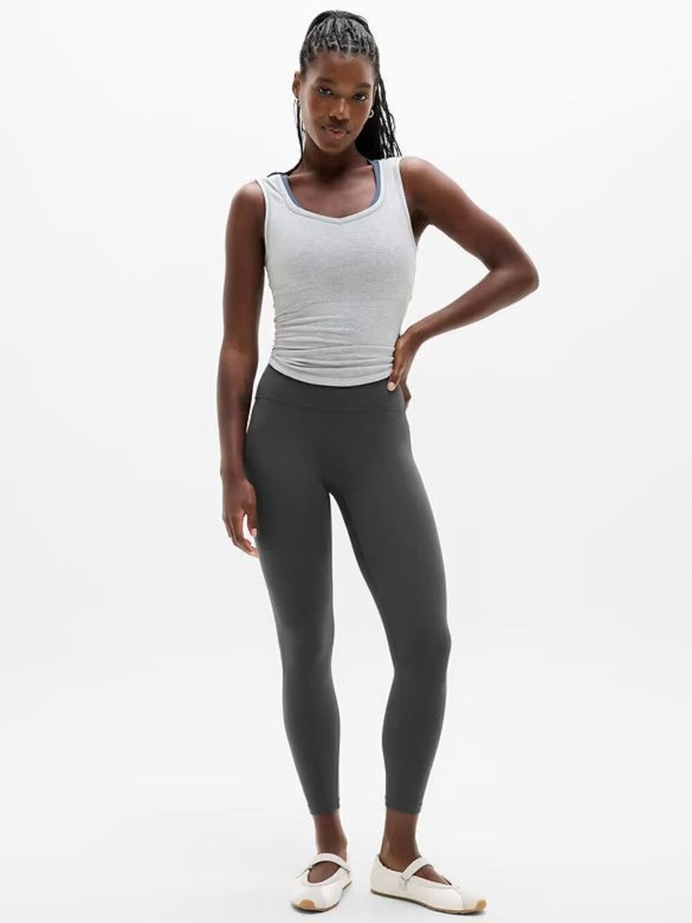 Athleta Transcend Zero Legging Ash Gray #769120
